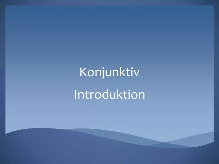 konjunktiv