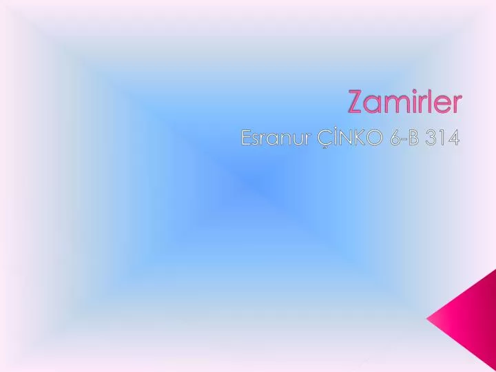 zamirler