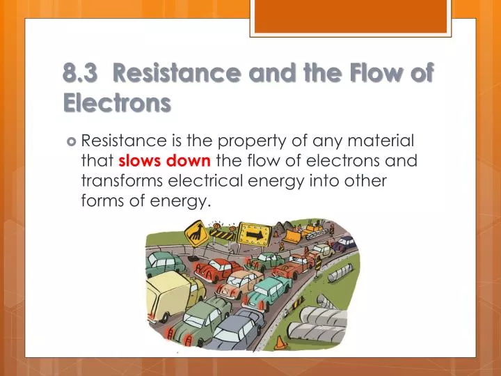8 3 resistance and the flow of electrons
