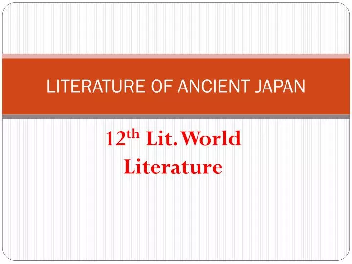 literature of ancient japan