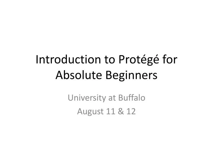 introduction to prot g for absolute beginners