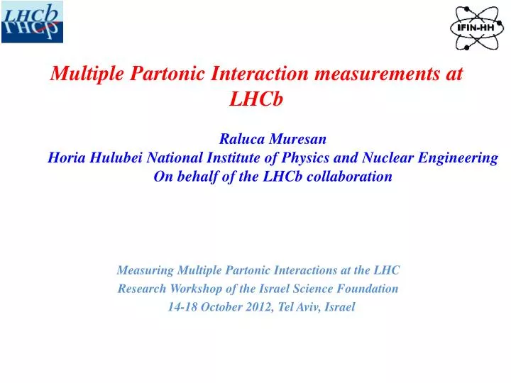 multiple partonic interaction measurements at lhcb