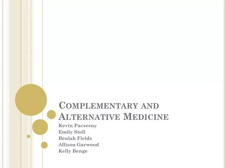 complementary and alternative medicine