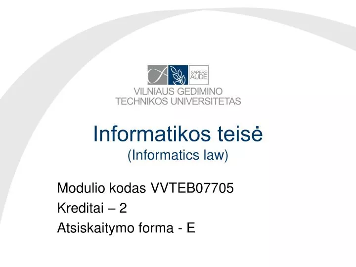 informatikos teis informatics law