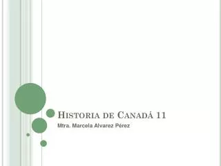 historia de canad 11