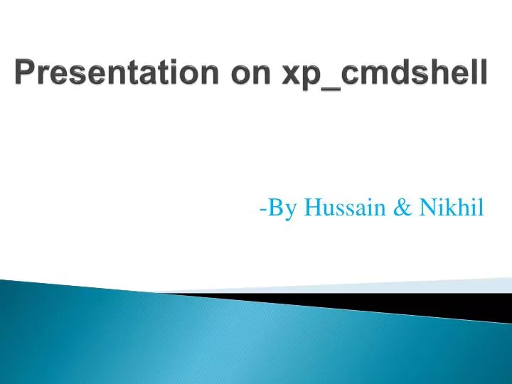 presentation on xp cmdshell