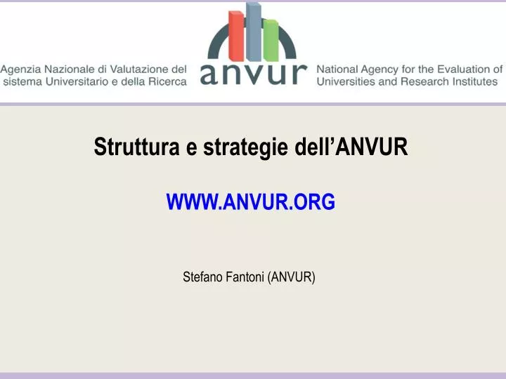 struttura e strategie dell anvur www anvur org
