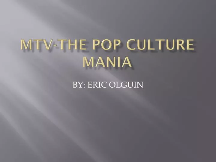 mtv the pop culture mania