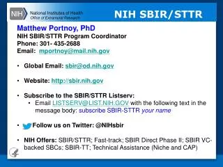 NIH SBIR/STTR