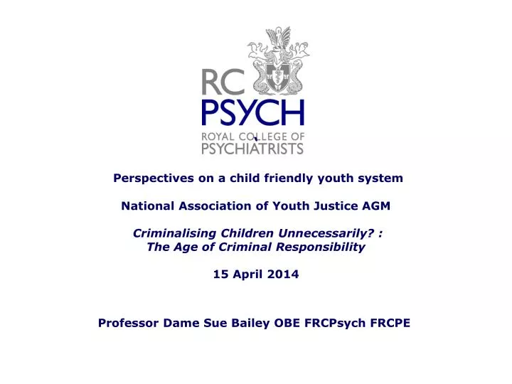professor dame sue bailey obe frcpsych frcpe