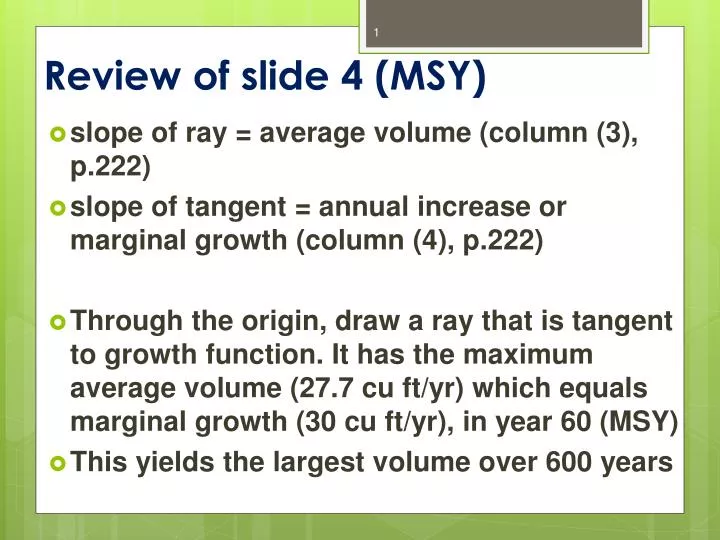 review of slide 4 msy