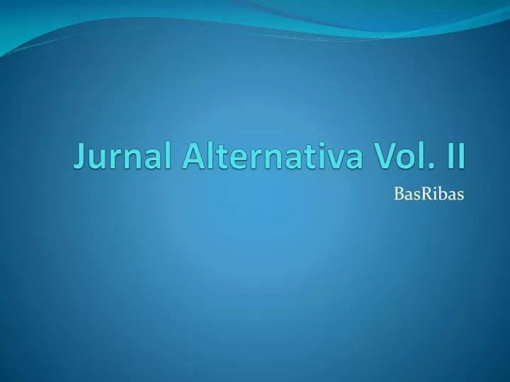 jurnal alternativa vol ii
