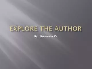 Explore the author