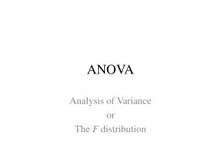 ANOVA