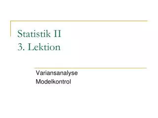 statistik ii 3 lektion