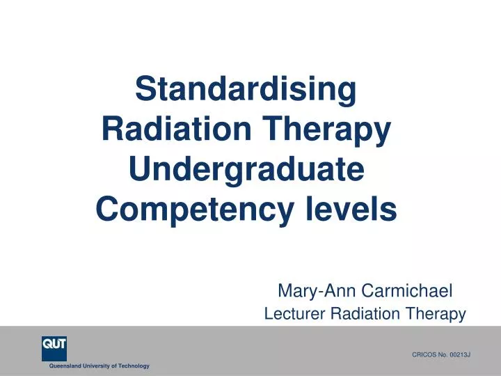 standardising radiation therapy undergraduate competency levels