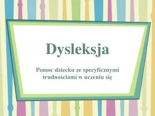 dysleksja