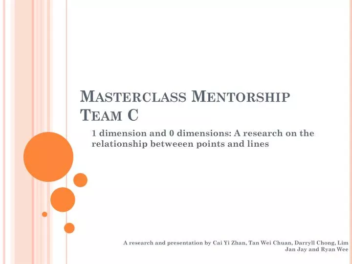masterclass mentorship team c