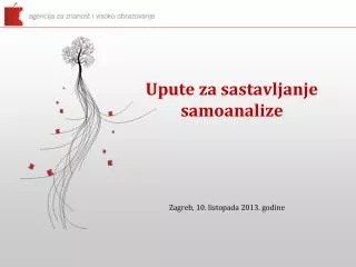 upute za sastavljanje samoanalize