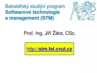 bakal sk studijn program softwarov technologie a management stm