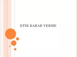 et k karar verme