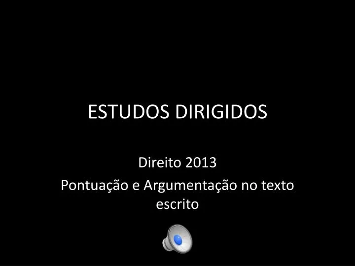 estudos dirigidos