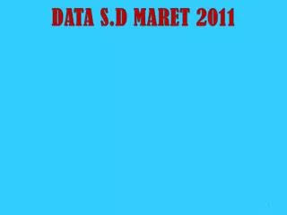 data s d maret 2011