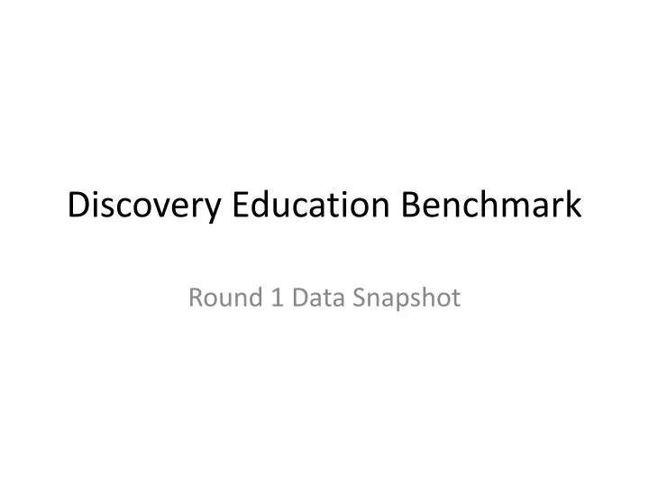 discovery education benchmark