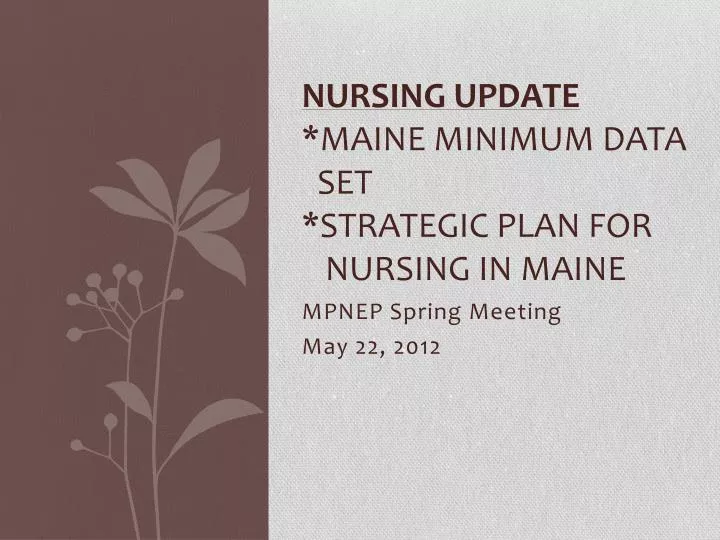 nursing update maine minimum data set strategic plan for nursing in maine