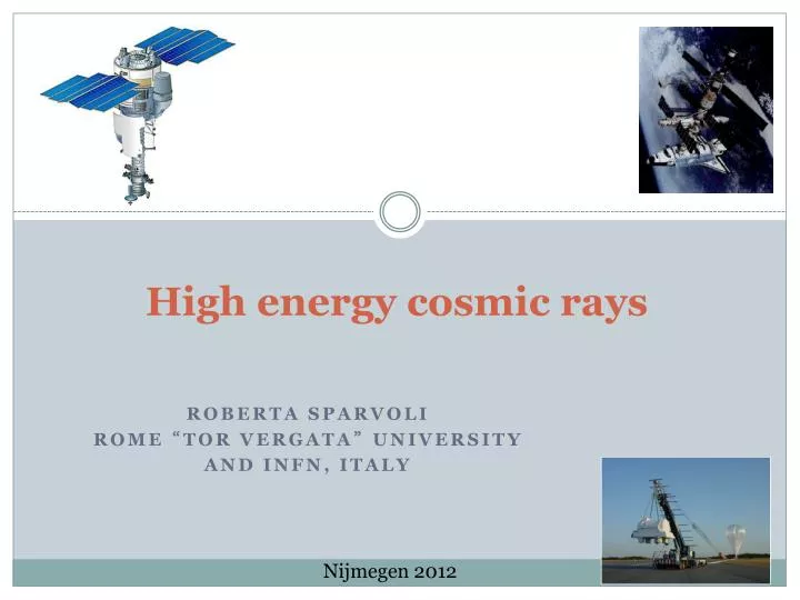 high energy cosmic rays