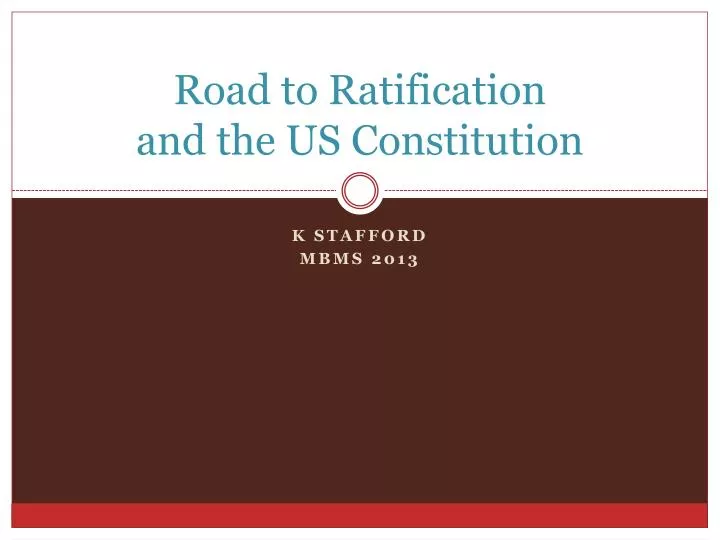 road to ratification and the us constitution