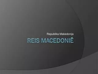 republika makedonija