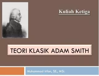 teori klasik adam smith