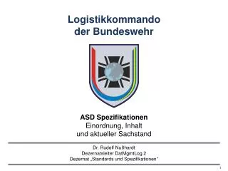 ASD Spezifikationen Einordnung, Inhalt und aktueller Sachstand