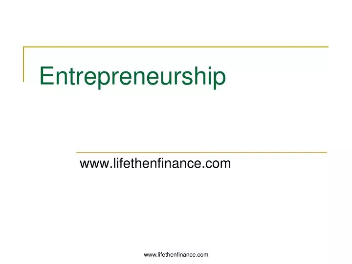 entrepreneurship