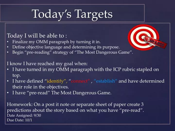 today s targets