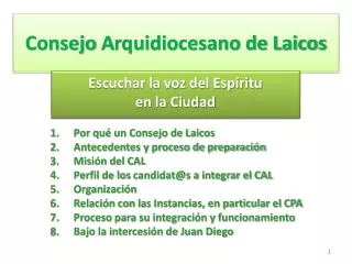 consejo a rquidiocesano de laicos