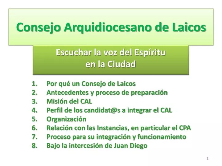 consejo a rquidiocesano de laicos