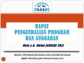 rapat pengendalian program dan anggaran