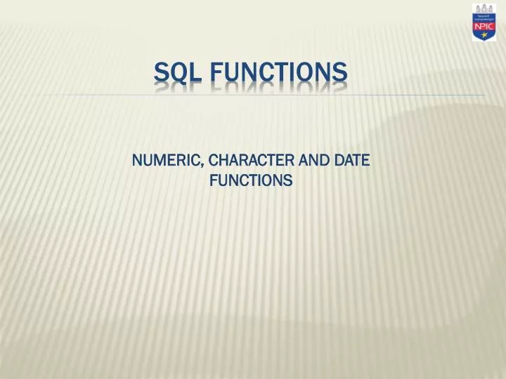 sql functions