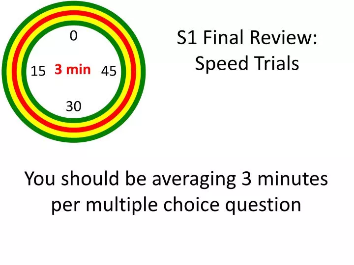 s1 final review speed trials