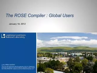 the rose compiler global users