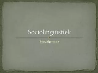 sociolingu stiek