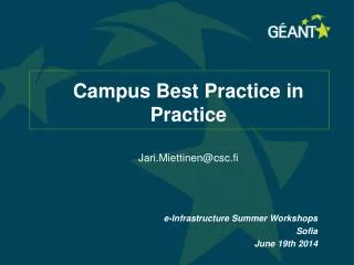 Campus Best Practice in Practice