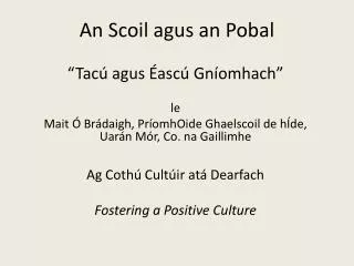 an scoil agus an pobal