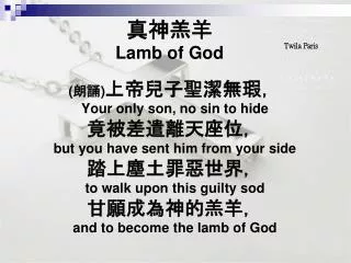 ??? ? Lamb of God