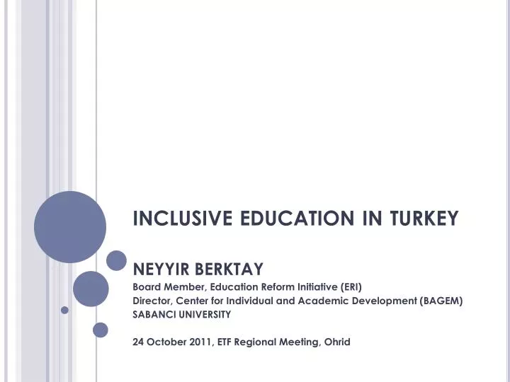 inclusive education in turkey