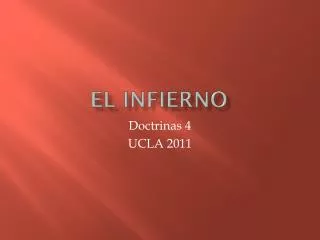 el infierno