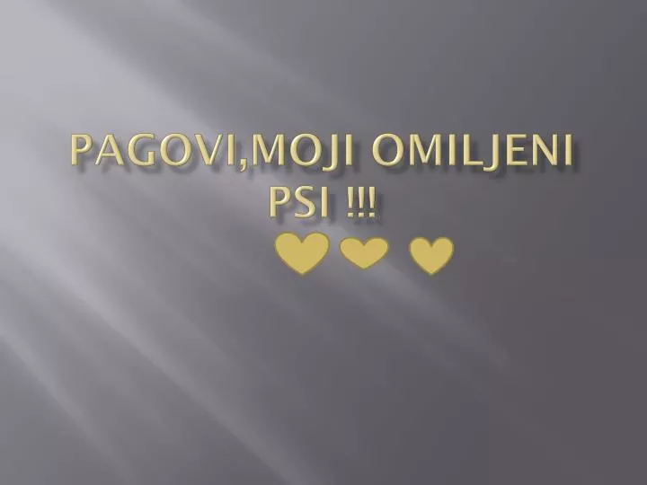 pagovi moji omiljeni psi