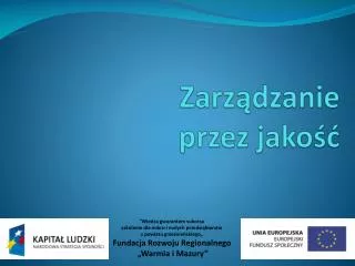 zarz dzanie przez jako